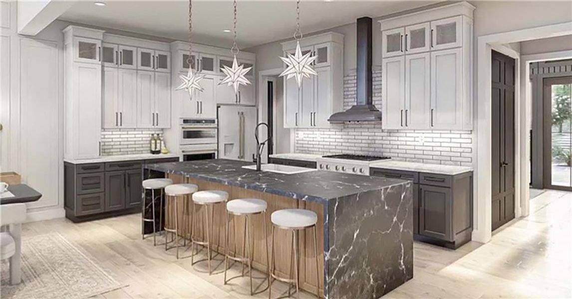 Furnished interior view inside a new home in , Atlanta (Image 6).