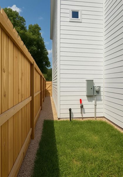 Back Yard facing North