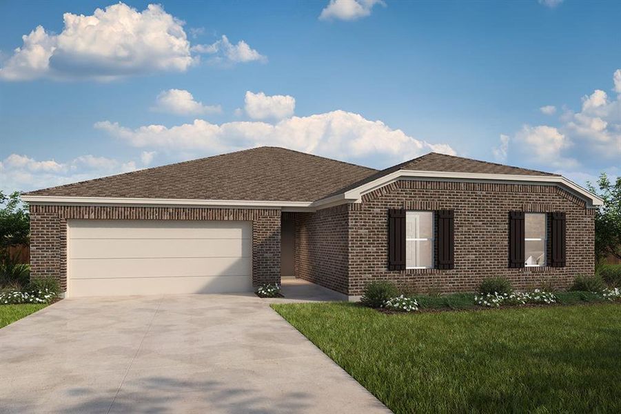 Front exterior of a new home in Heartland Signature, Crandall, TX, highlighting curb appeal (Image 1).