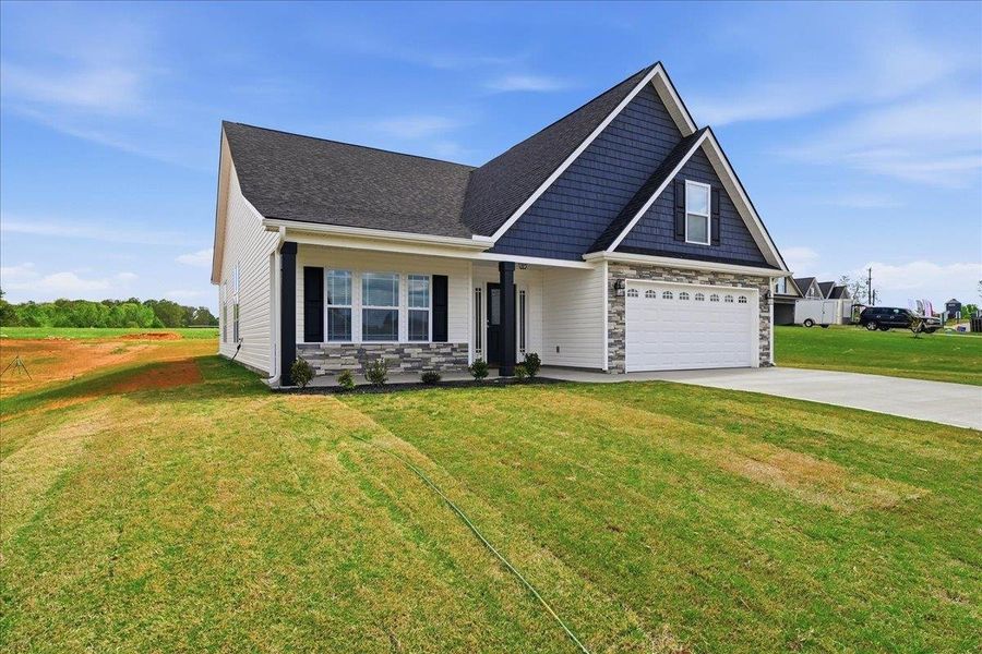 Front exterior of a new home in Bent Tree, Gaffney, SC, highlighting curb appeal (Image 19).