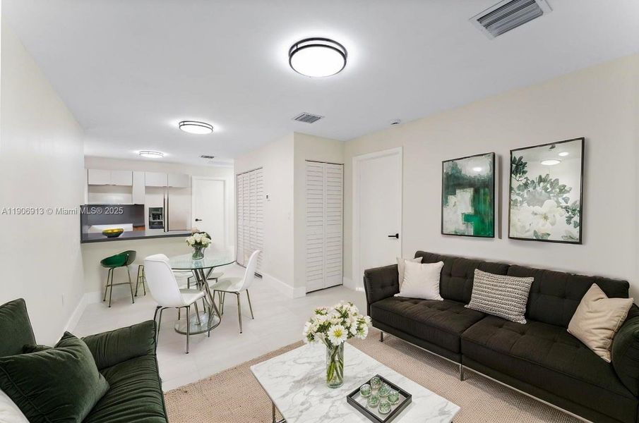 Furnished interior view inside a new home in , Miami (Image 10).