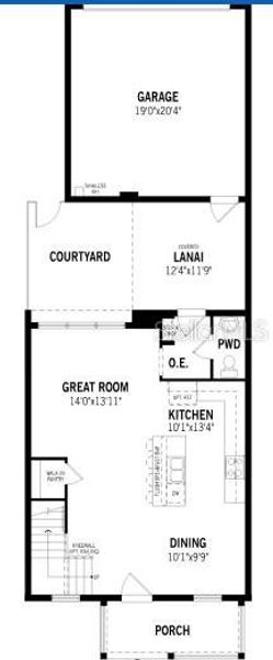 2D floor plan layout of this home in Celebration, Celebration, FL (Image 4).