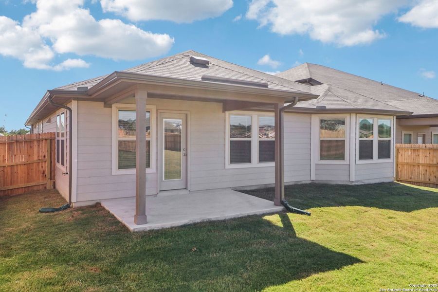 Exterior details and patio area of a home in Legendary Trails - Classic Series, Cibolo (Image 3). Exterior details and patio area of a home in Legendary Trails - Classic Series, Cibolo (Image 3).