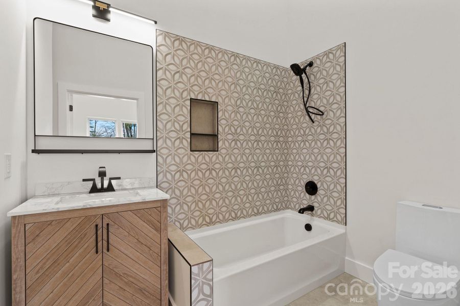 Furnished interior view inside a new home in , Asheville (Image 36).