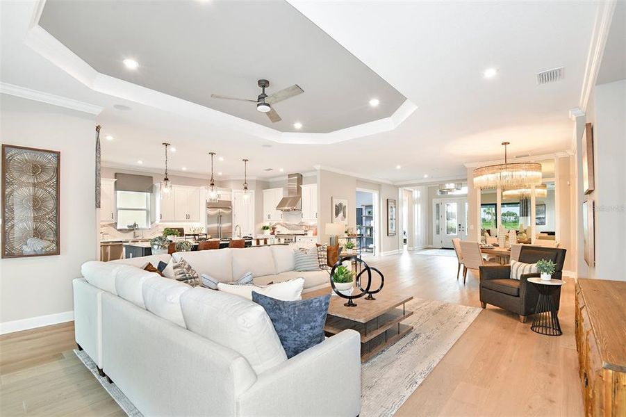 Furnished interior view inside a new home in Esplanade at Skye Ranch, Sarasota (Image 8). Furnished interior view inside a new home in Esplanade at Skye Ranch, Sarasota (Image 8).