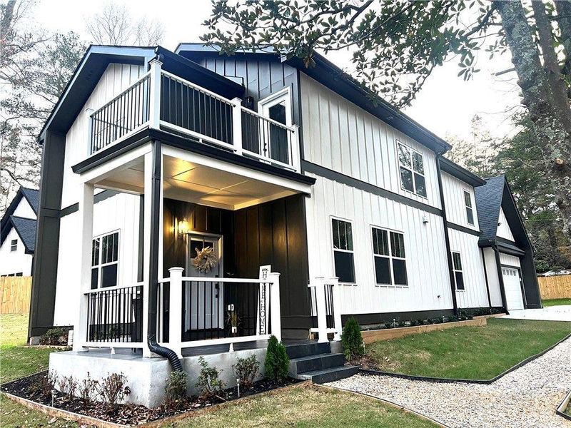 Exterior details and patio area of a home in , Atlanta (Image 37).