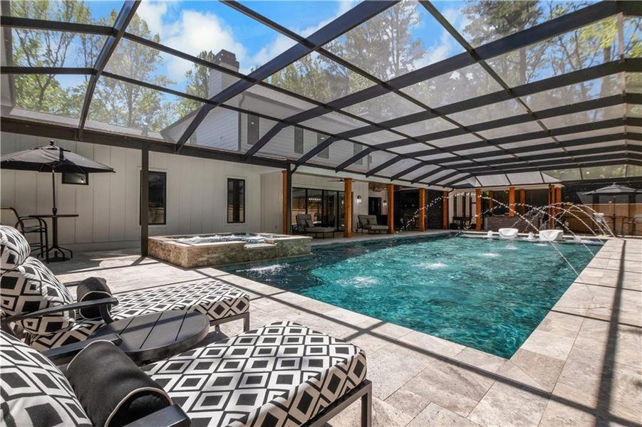 Exterior details and patio area of a home in , Roswell (Image 28).