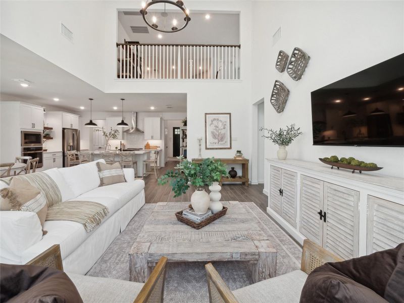 Furnished interior view inside a new home in Tarkington Timbers, Cleveland (Image 12).