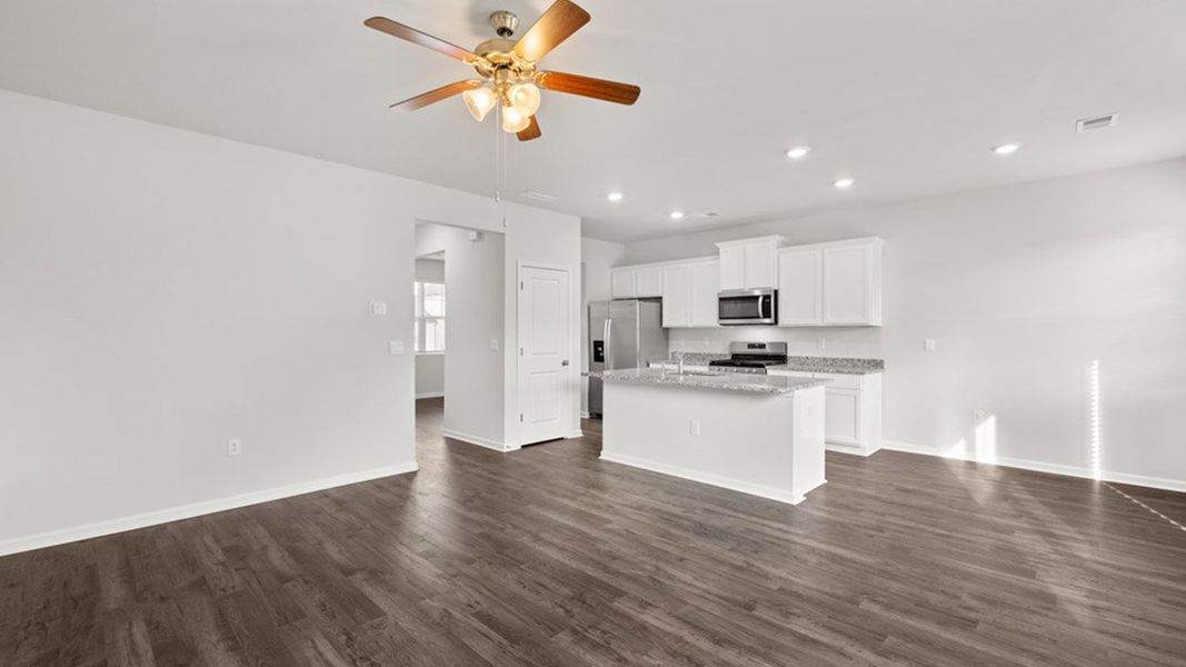Representative unfurnished interior of a home built from the Ansley by D.R. Horton in Byrd Village, Graniteville (Image 12).