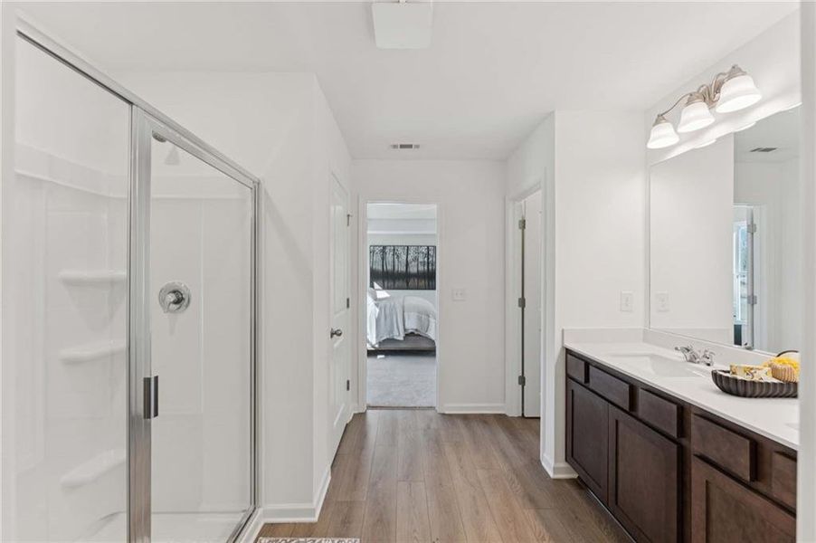 Furnished interior view inside a new home in , Dallas (Image 37).