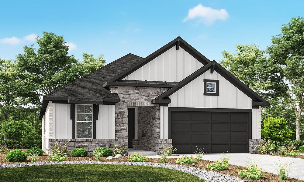 Representative exterior photo of a completed home built from the Yellowstar by Caldwell Homes in Chambers Creek, Willis, TX (Image 19). Representative exterior photo of a completed home built from the Yellowstar by Caldwell Homes in Chambers Creek, Willis, TX (Image 19).