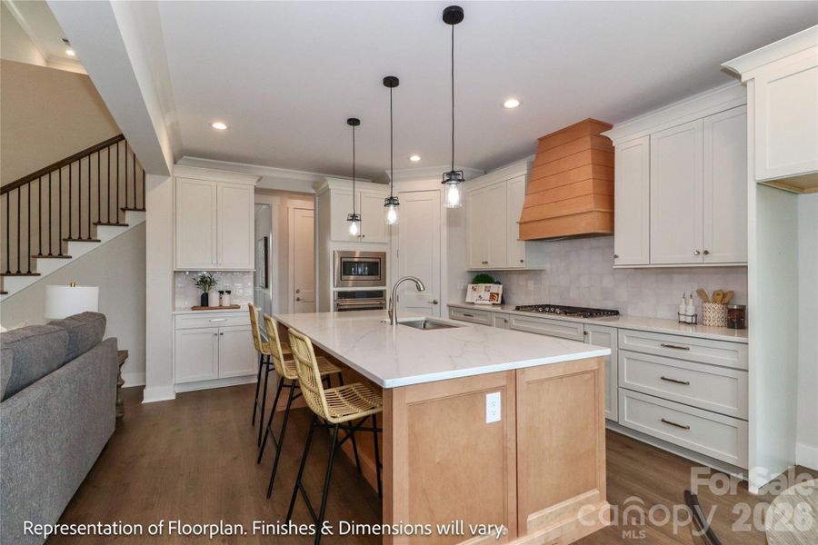 Furnished interior view inside a new home in , Mooresville (Image 9).