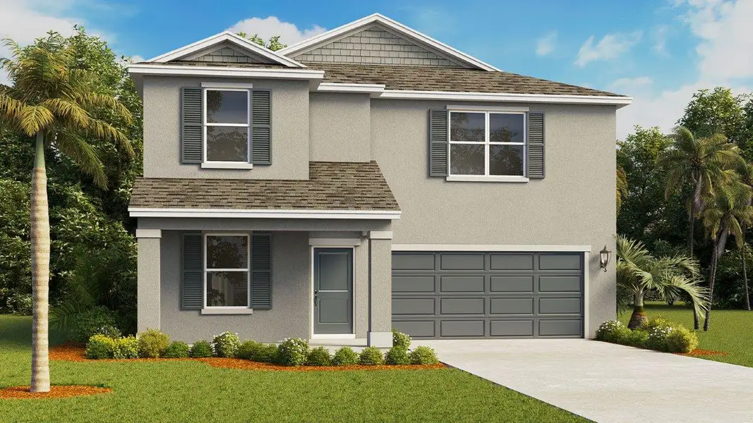 Representative exterior photo of a completed home built from the Riviera by D.R. Horton in Magnolia Pointe, Umatilla, FL (Image 1). Representative exterior photo of a completed home built from the Riviera by D.R. Horton in Magnolia Pointe, Umatilla, FL (Image 1).