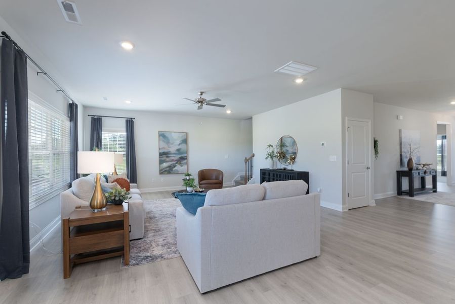 Representative furnished interior of a home built from the 3327 by Adams Homes in The Fields of Walnut Creek, Pendergrass (Image 12).