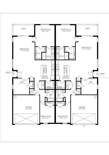 2D floor plan layout of this home in Sea Cove, Punta Gorda, FL (Image 2).