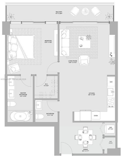 2D floor plan layout of this home in , Hallandale Beach, FL (Image 5).