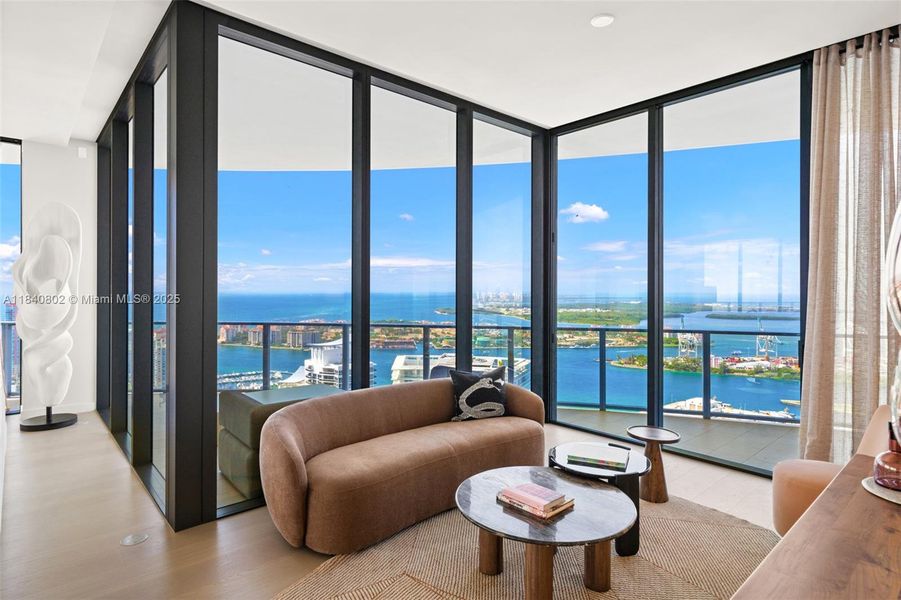 Furnished interior view inside a new home in , Miami Beach (Image 61).