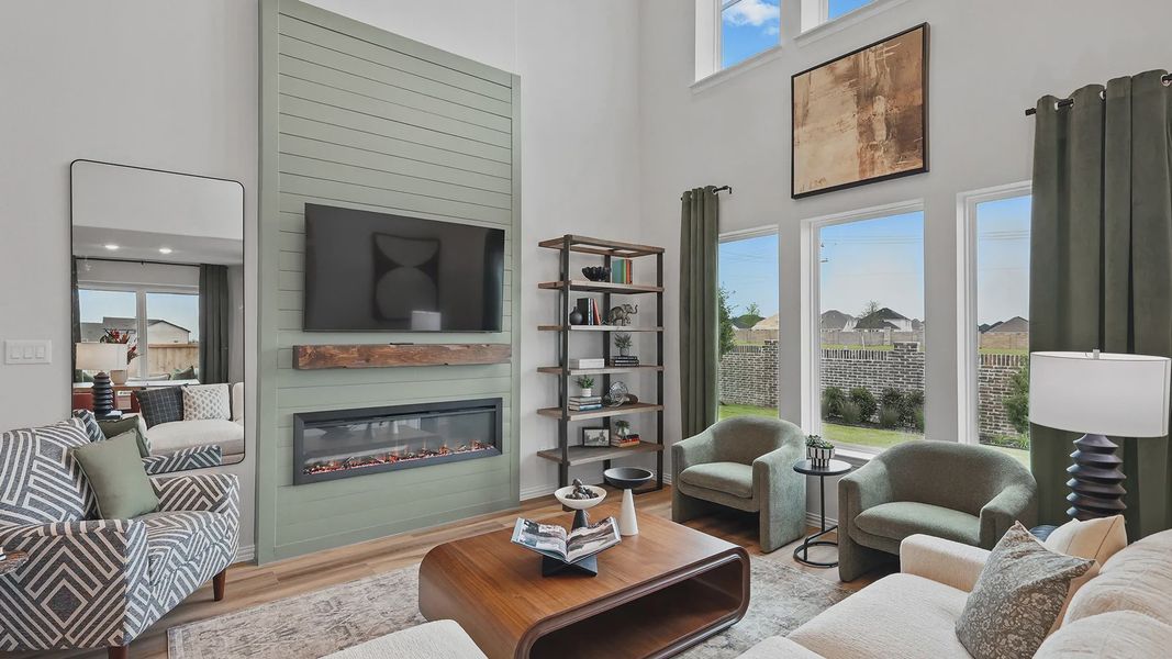 Representative furnished interior of a home built from the Rosewood by Brightland Homes in The Oaks, Red Oak (Image 28).