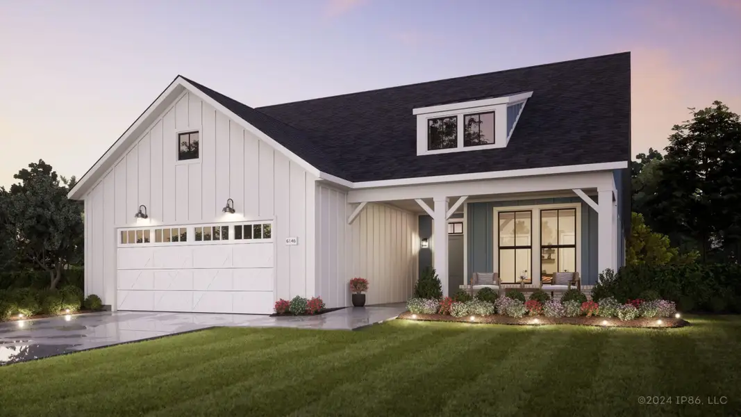 Representative exterior photo of a completed home built from the Torino by Perfection Builders in The Courtyards at Oakland Hills, Louisville, KY (Image 9).