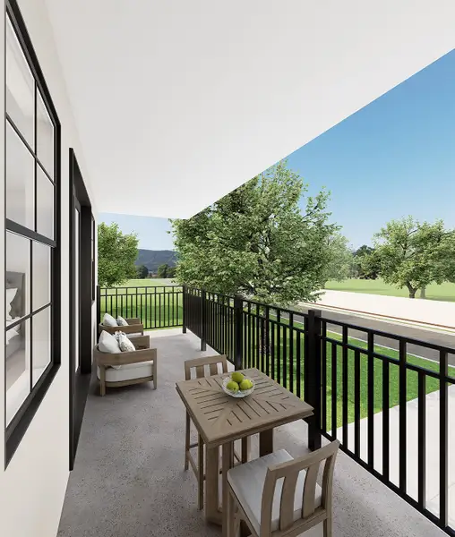 Representative exterior details of a home built from the Mercel by Grenadier Homes in The Garden Homes at Swan Lake Estates, Dallas (Image 25).