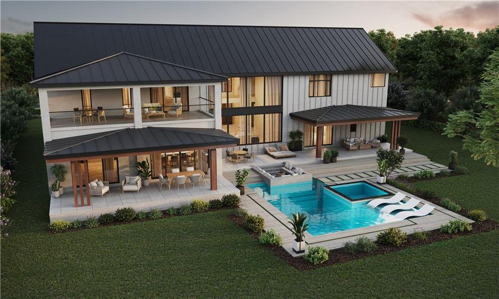 Exterior details and patio area of a home in , Buford (Image 3).