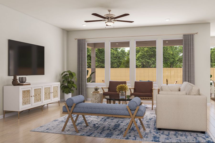 Representative furnished interior of a home built from the Rainey by Tri Pointe Homes in Lariat, Liberty Hill (Image 12).