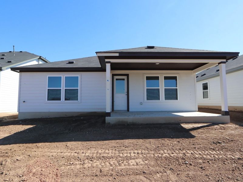 Exterior details and patio area of a home in Marble Creek Crossing, Austin (Image 3). Exterior details and patio area of a home in Marble Creek Crossing, Austin (Image 3).