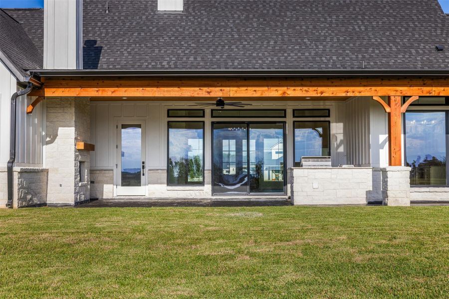 Exterior details and patio area of a home in , Chappell Hill (Image 3).