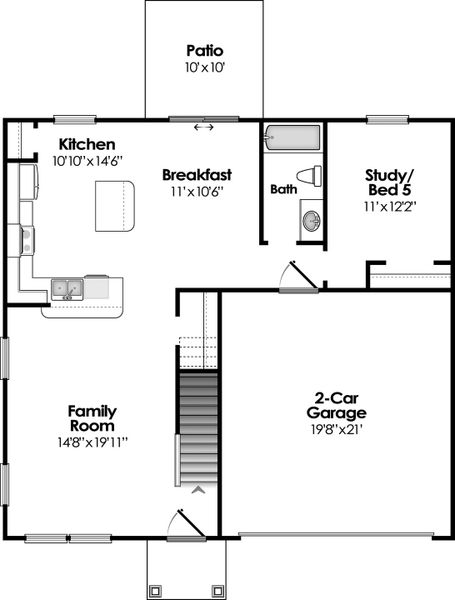 2D floor plan layout of this home in Emanuel Creek, West Columbia, SC (Image 5). 2D floor plan layout of this home in Emanuel Creek, West Columbia, SC (Image 5).