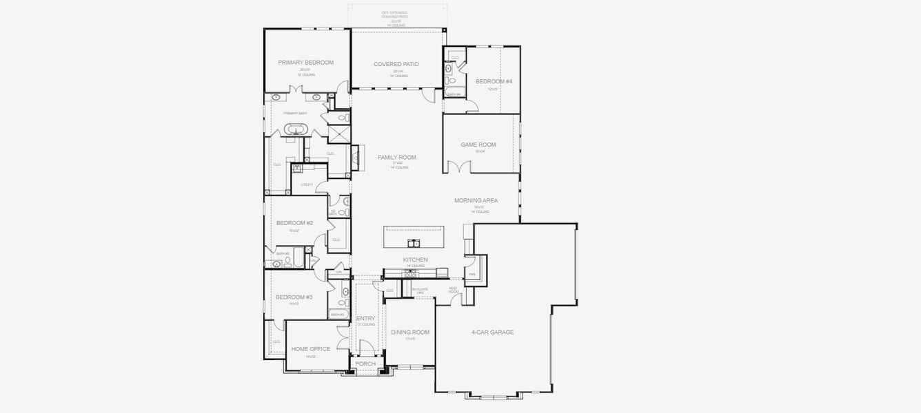 2D floor plan layout for the 3906A by Perry Homes in Megan's Landing 1/2 Acre, Castroville, TX (Image 3). 2D floor plan layout for the 3906A by Perry Homes in Megan's Landing 1/2 Acre, Castroville, TX (Image 3).