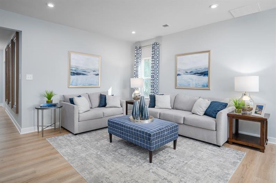 Representative furnished interior of a home built from the Odessa by Ryan Homes in Cedarside Townhomes at Dry Creek, Goodlettsville (Image 6).