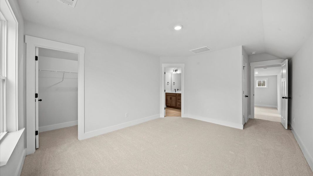 Representative furnished interior of a home built from the Kendrick - Finished Basement by DRB Homes in Pinebrook, Woodruff (Image 25).