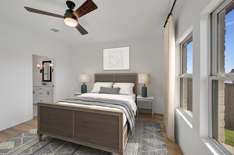 Furnished interior view inside a new home in Aspire at Noble Ridge, Howe (Image 27).