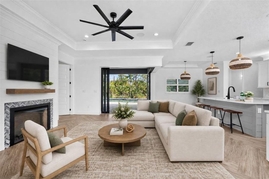 Furnished interior view inside a new home in , Rotonda West (Image 16).