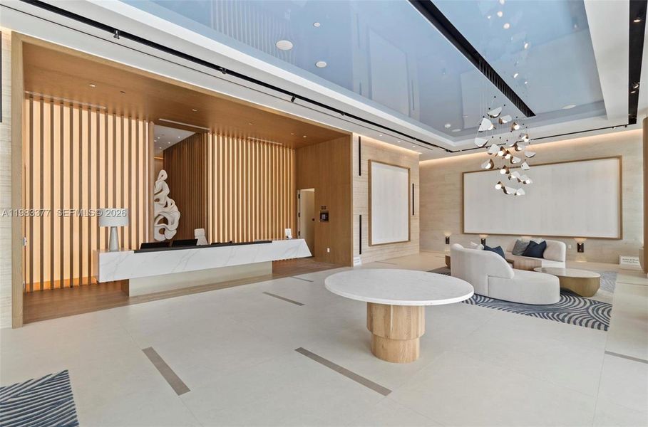 Furnished interior view inside a new home in Selene Oceanfront Residences, Fort Lauderdale (Image 13).