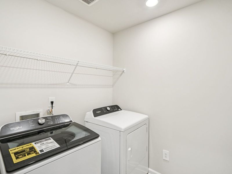 The Lancaster floorplan with the Calm Burlap interior package.