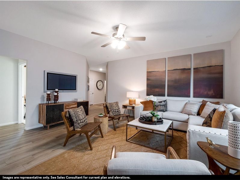 Furnished interior view inside a new home in Sweetgrass Village, Crosby (Image 2). Furnished interior view inside a new home in Sweetgrass Village, Crosby (Image 2).