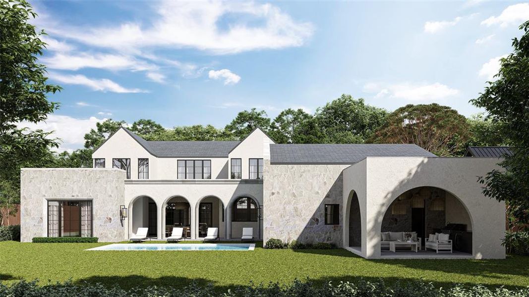 Exterior details and patio area of a home in , Dallas (Image 3). Exterior details and patio area of a home in , Dallas (Image 3).