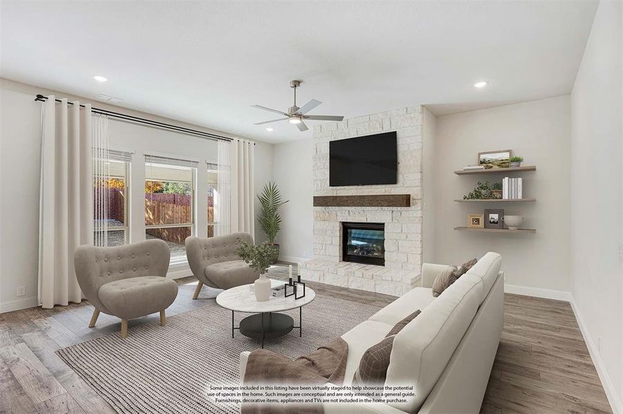 Furnished interior view inside a new home in The Enclave at Parks of Aledo, Aledo (Image 9).