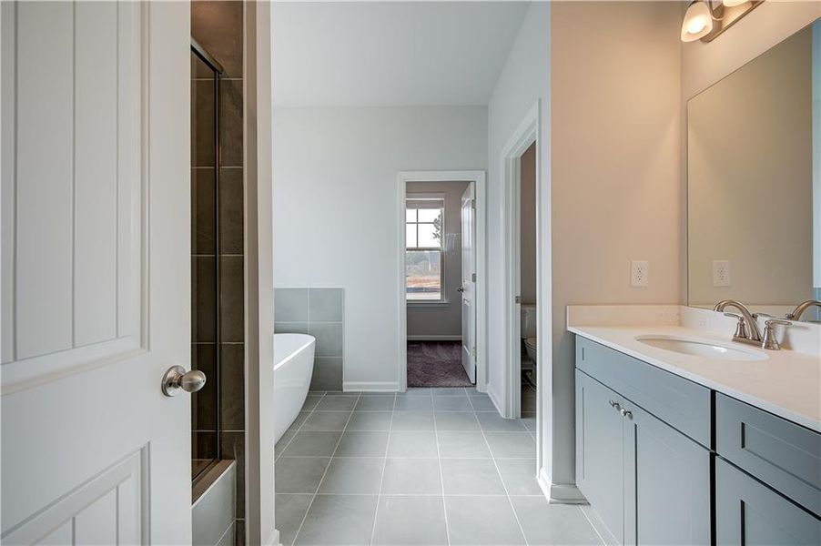 Furnished interior view inside a new home in Cambria at Traditions, Hampton (Image 5).