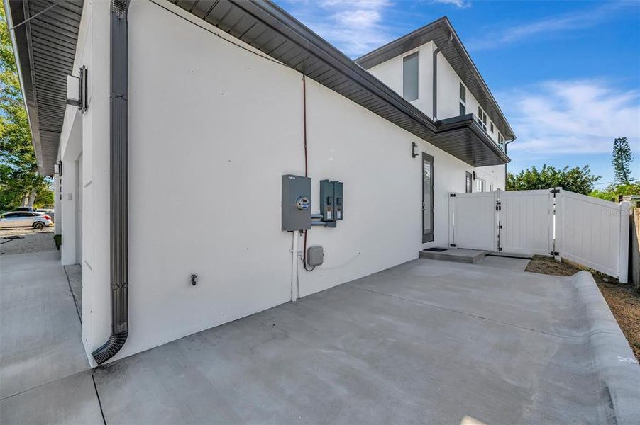 Exterior details and patio area of a home in , Sarasota (Image 25).
