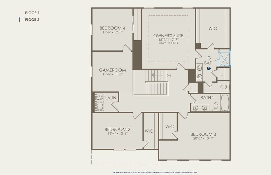 Mitchell Floor Plan, Quick Move-In Home, Floor 2