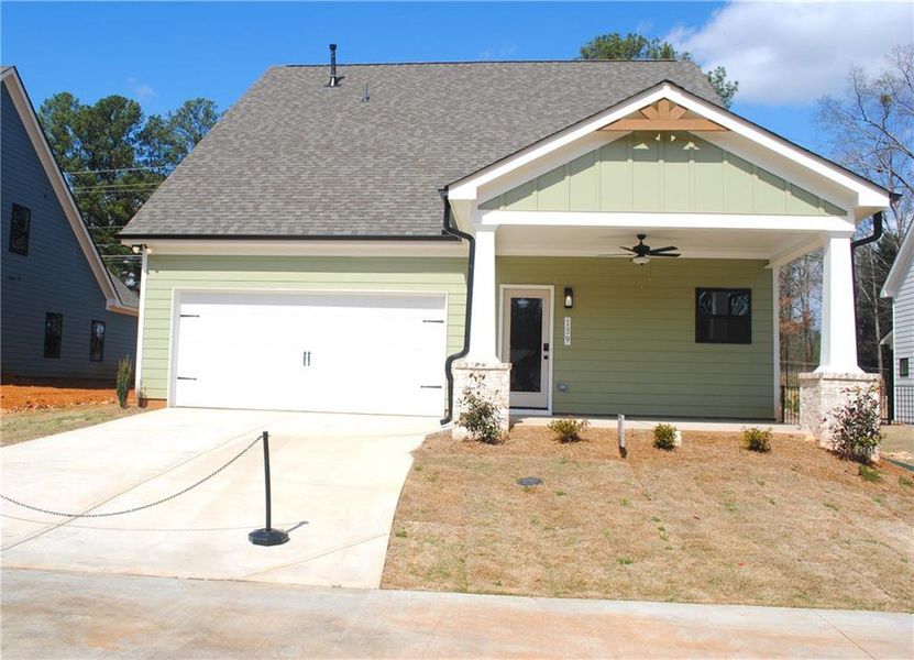 Front exterior of a new home in , Emerson, GA, highlighting curb appeal (Image 21). Front exterior of a new home in , Emerson, GA, highlighting curb appeal (Image 21).