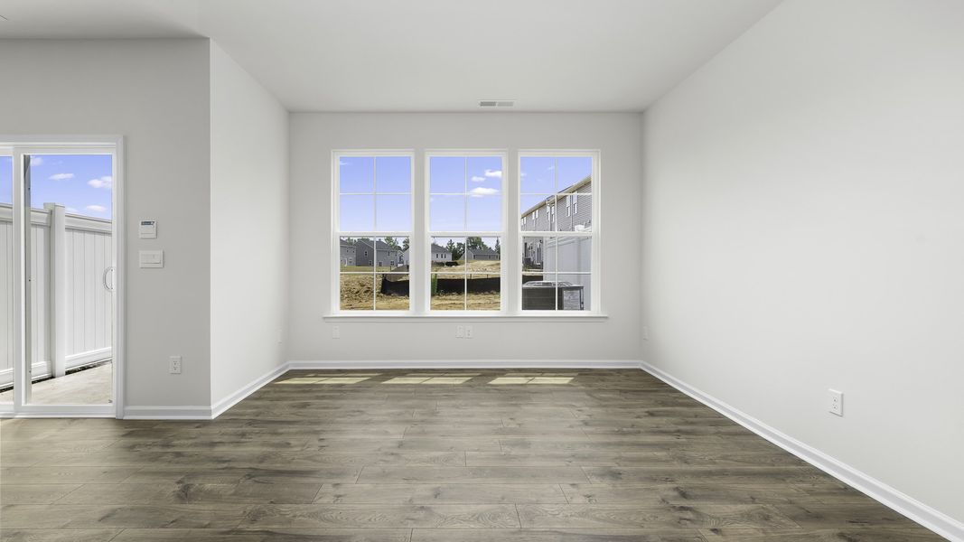 Representative unfurnished interior of a home built from the Denver by D.R. Horton in The Gables at Edinborough Townes, Gibsonville (Image 10).