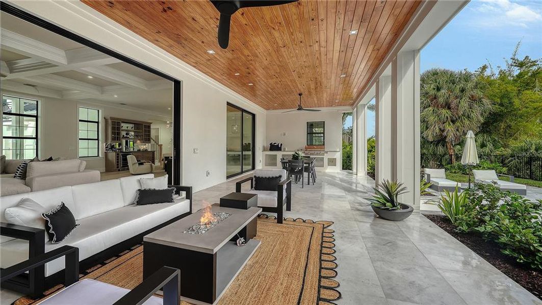 Exterior details and patio area of a home in , Sarasota (Image 29).