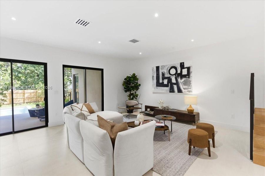 Furnished interior view inside a new home in , Miami (Image 12). Furnished interior view inside a new home in , Miami (Image 12).