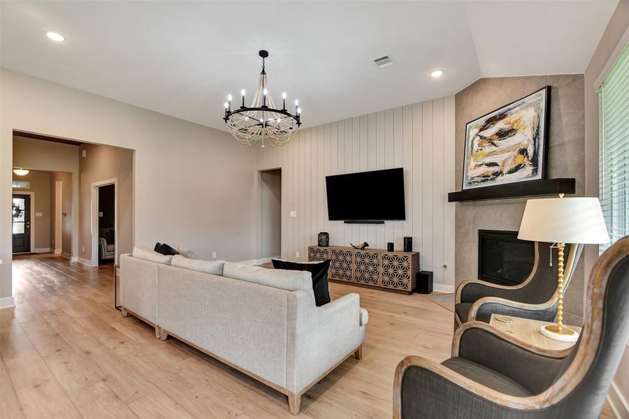 Furnished interior view inside a new home in Lone Star Landing, Montgomery (Image 9).