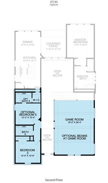 2D floor plan layout for the Madison by Landon Homes in Lexington Frisco, Frisco, TX (Image 26).