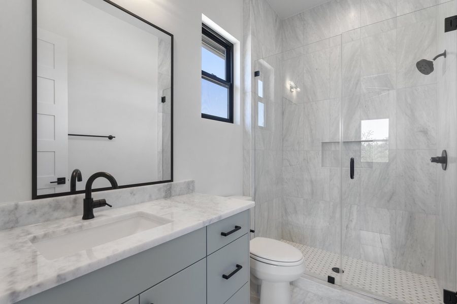 Furnished interior view inside a new home in Milky Way at River Place, Austin (Image 48). Furnished interior view inside a new home in Milky Way at River Place, Austin (Image 48).