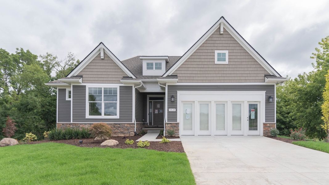 Representative exterior photo of a completed home built from the The Kensington by Norfolk Homes in Valleys, Jackson, MI (Image 24).